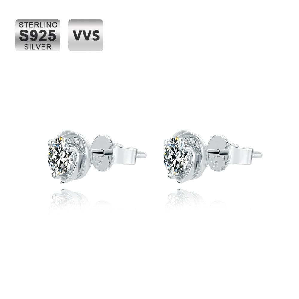 Wholesale Moissanite Earrings Diamond Stud Earrings 0.5 Carats VVS D Color 925 Sterling Silver GRA Certificated Diamond Earrings